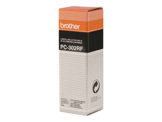 BROTHER PC-302RF rouleau de transfert noir 235 pages refill pack de 2