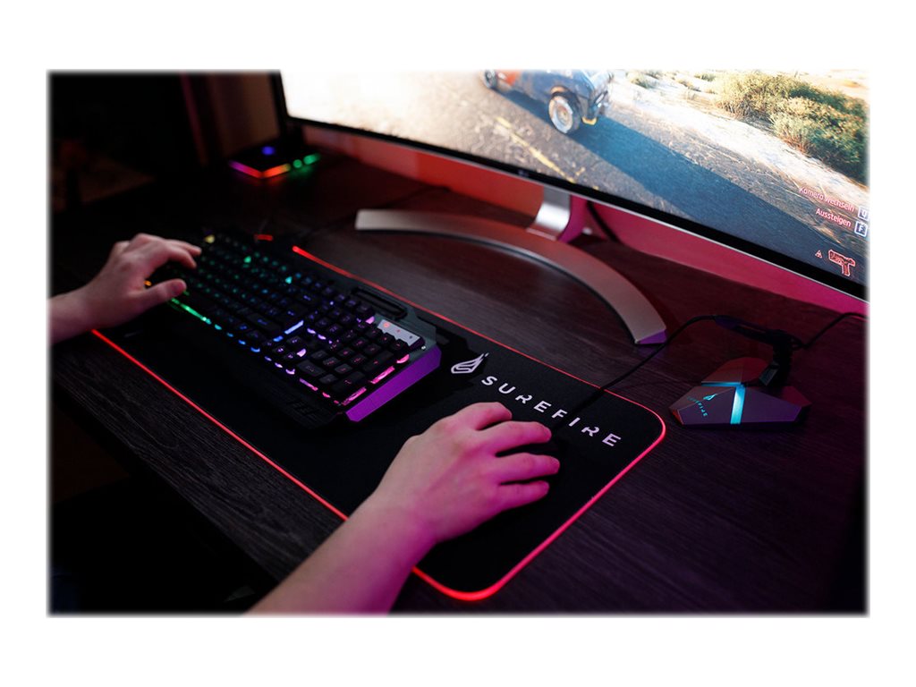 VERBATIM SUREFIRE SILENT FLIGHT RGB-680 GAMING MOUSE PAD WCF (P)