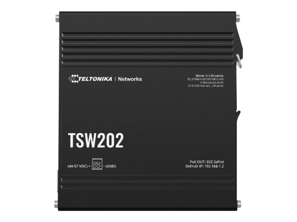 TELTONIKA NETWORKS TSW202 Managed Layer 2/3 PoE+ SFP Profinet Class B Ethernet Switch