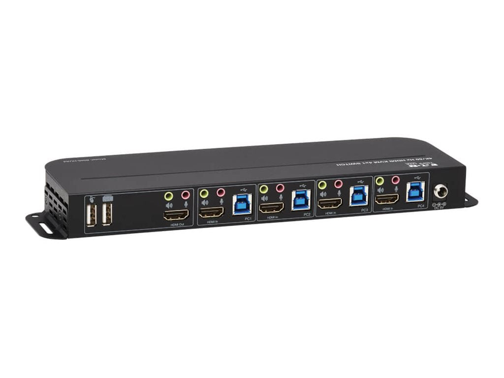 EATON TRIPPLITE HDMI USB KVM Switch 4-Port 4K 60Hz HDR HDCP 2.2 IR USB Sharing KVM/audio/USB switch 4xKVM/audio/USB