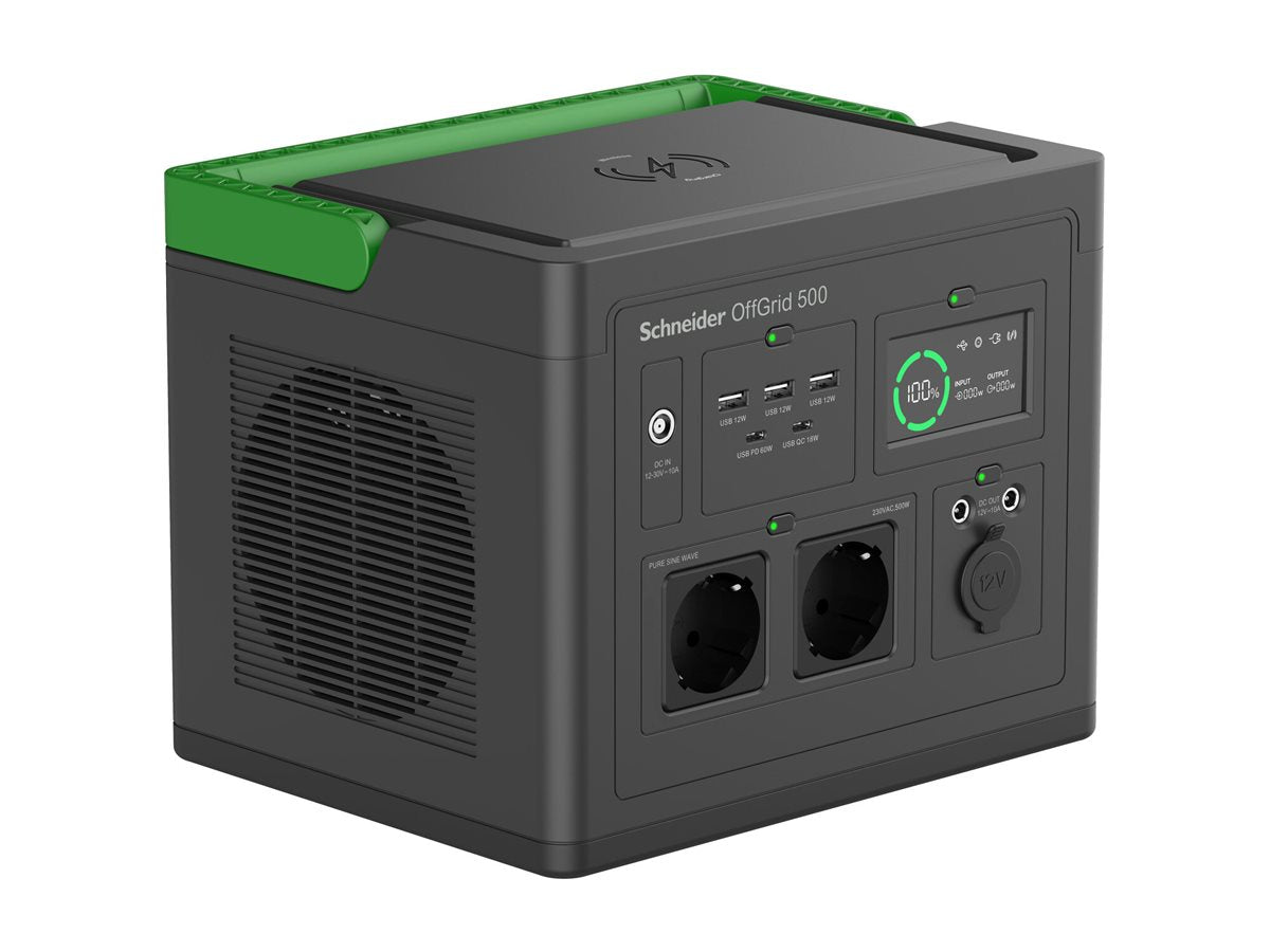 APC Schneider OffGrid Portable Power Station 500 517Wh Lithium-ion 2 Schuko Sinewave
