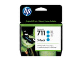 HP 711 original Ink cartridge CZ134A cyan standard capacity 3-pack
