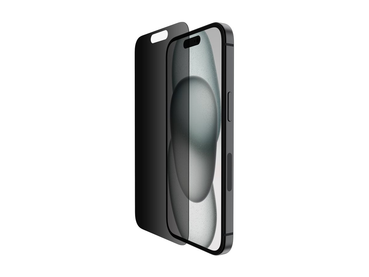 BELKIN ScreenForce Pro TemperedGlass Privacy AM Screen Protection for iPhone 15/14 Pro