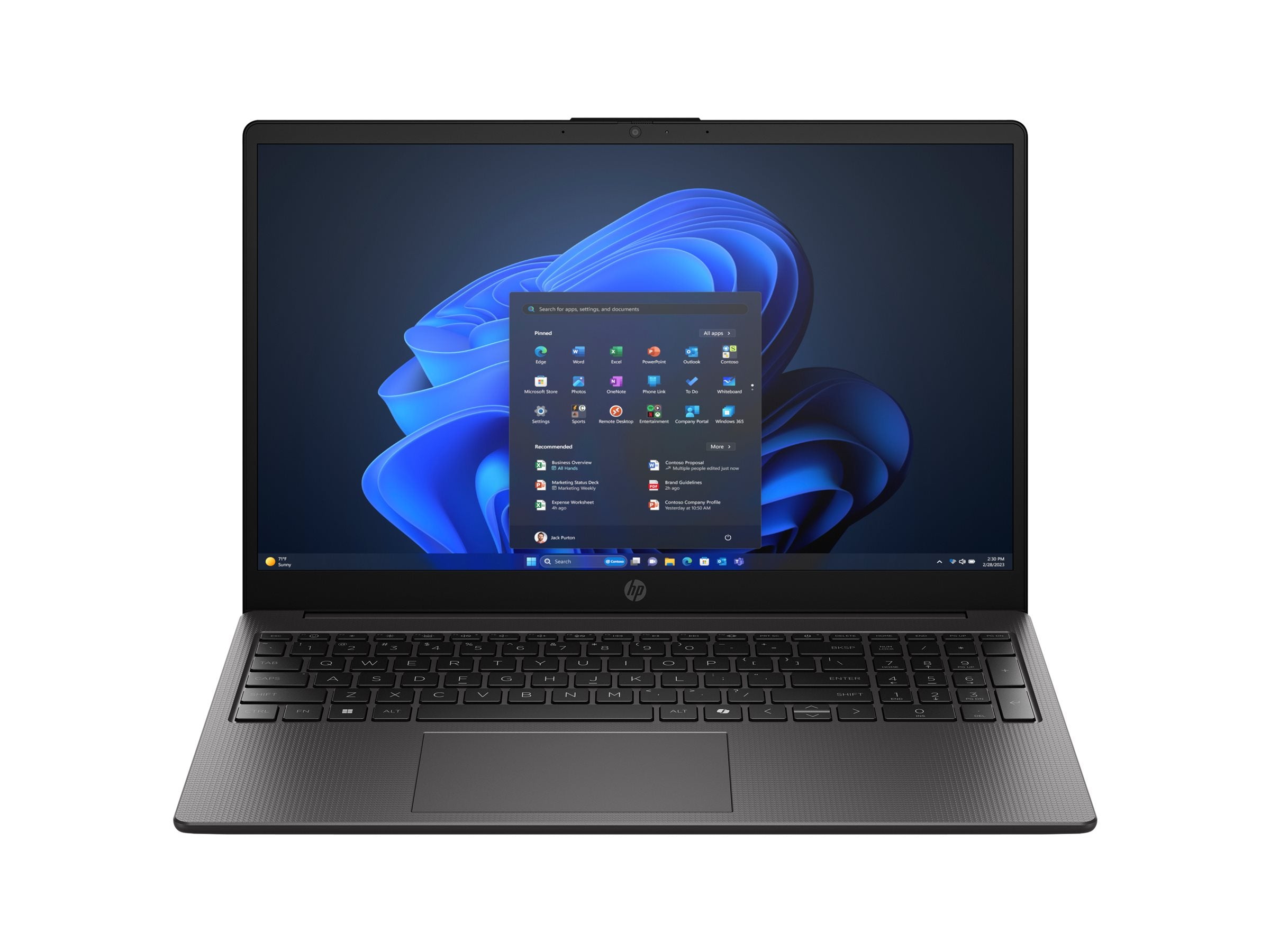 HP 250R G10 Intel Core 3 100U 15.6p FHD 8Go DDR5 512Go SSD ax+BT 3C Batt UMA W11P 1/1/0