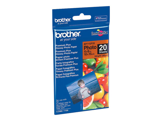 BROTHER Papier photo brillant 10x15 20 f