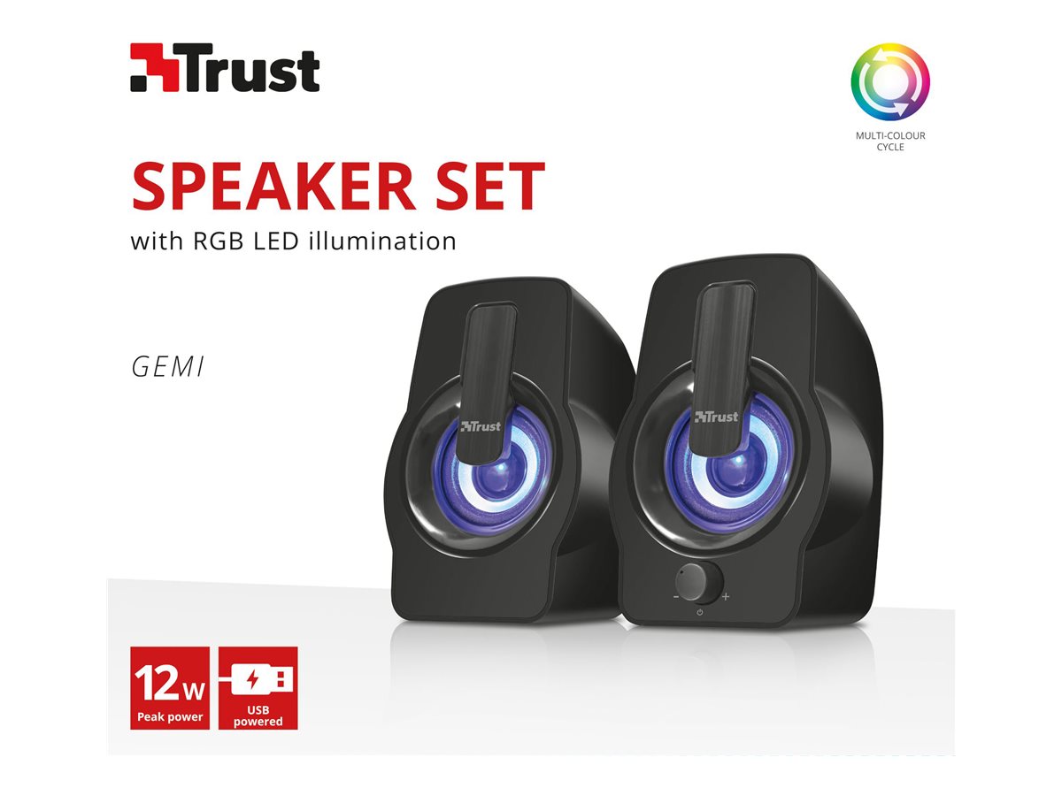 TRUST Enceintes multimédia GEMI 2.0 RGB