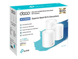 TP-LINK Deco X60 AX3000 Wi-Fi 6 Whole-Home Mesh System 3-pack Quad-core CPU 2x GE RJ45 4x int.antennas MU-MIMO