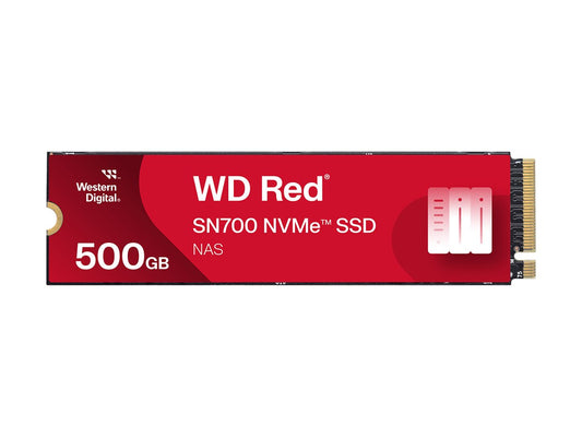 WD Red SSD SN700 NVMe 500Go M.2 2280 PCIe Gen3 8Gb/s internal drive for NAS devices POWERED BY SANDISK