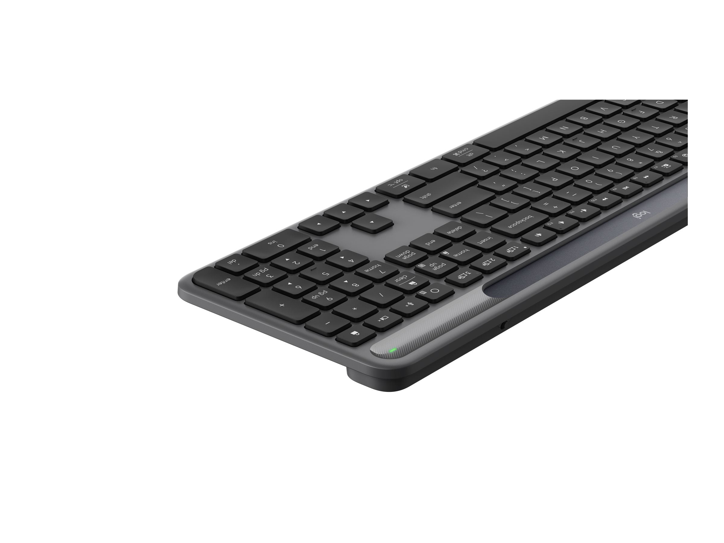 Logitech Signature Slim Solar+ K980 for Business clavier Universel RF sans fil + Bluetooth QWERTY US International Graphite