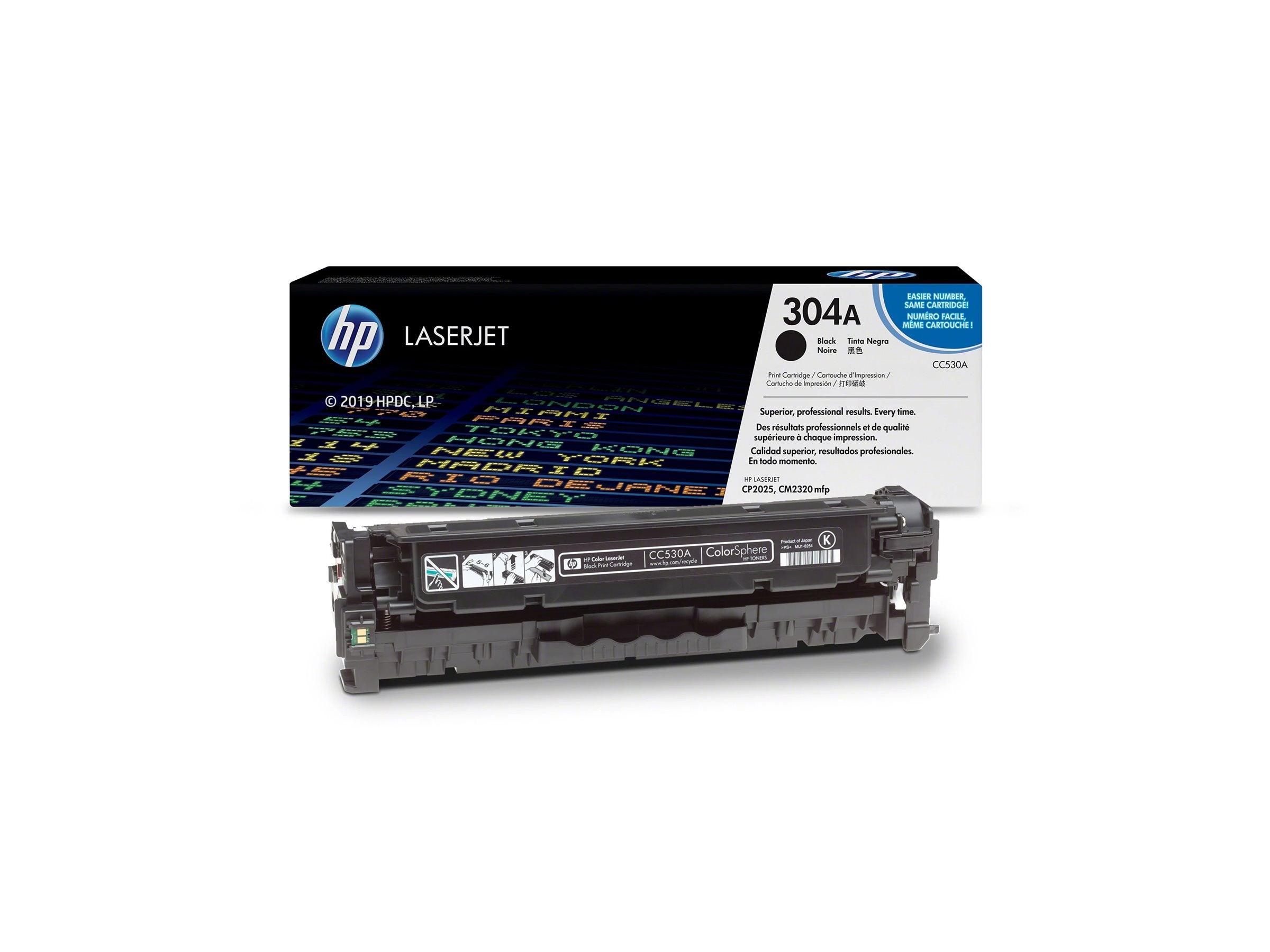 HP 304A original Colour LaserJet Toner cartridge CC530A black standard capacity 3.500 pages 1-pack ColorSphere