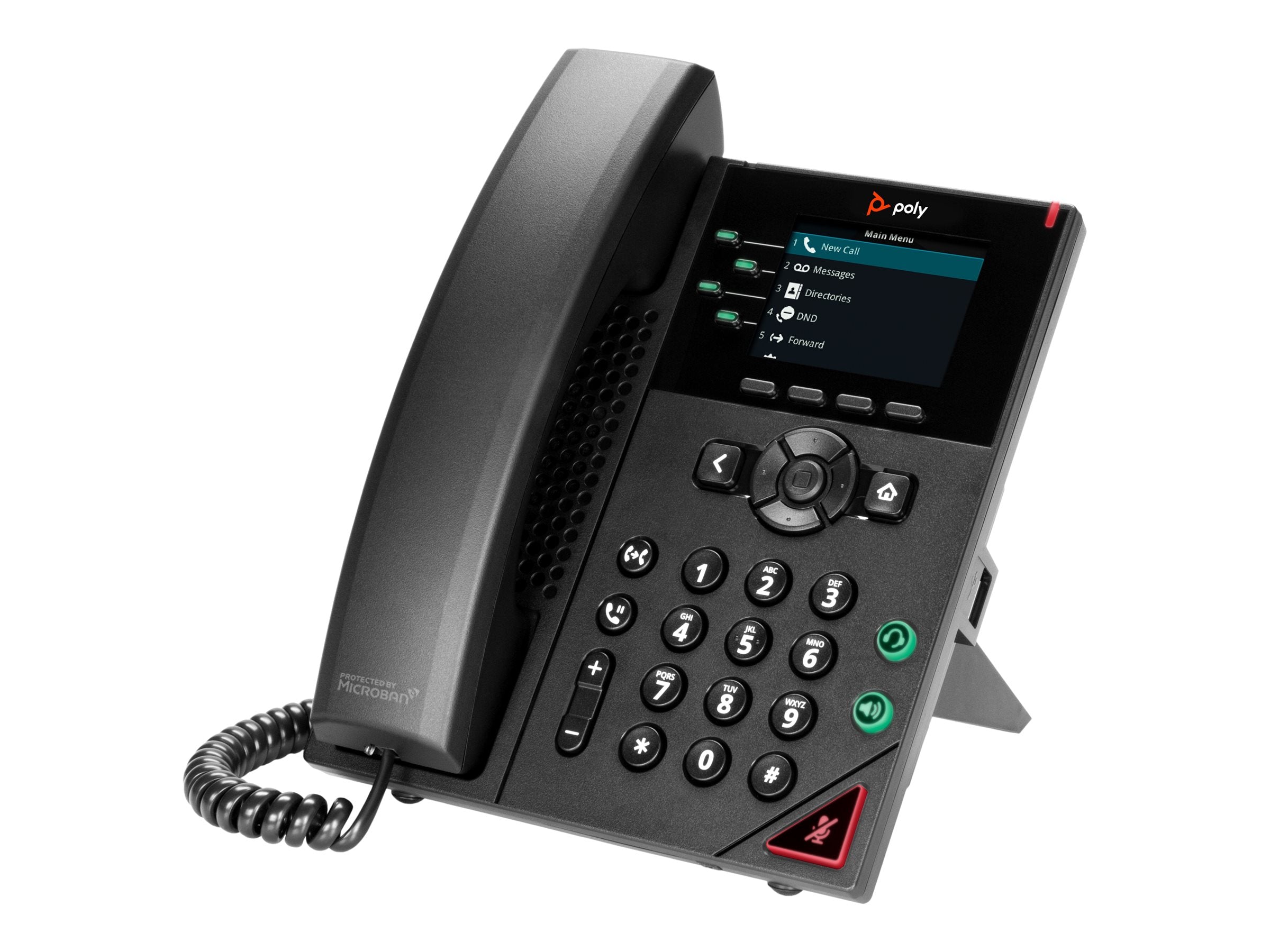 POLY VVX 250 OBI Edition tél.de bureau IP PoE - 4 lignes SIP