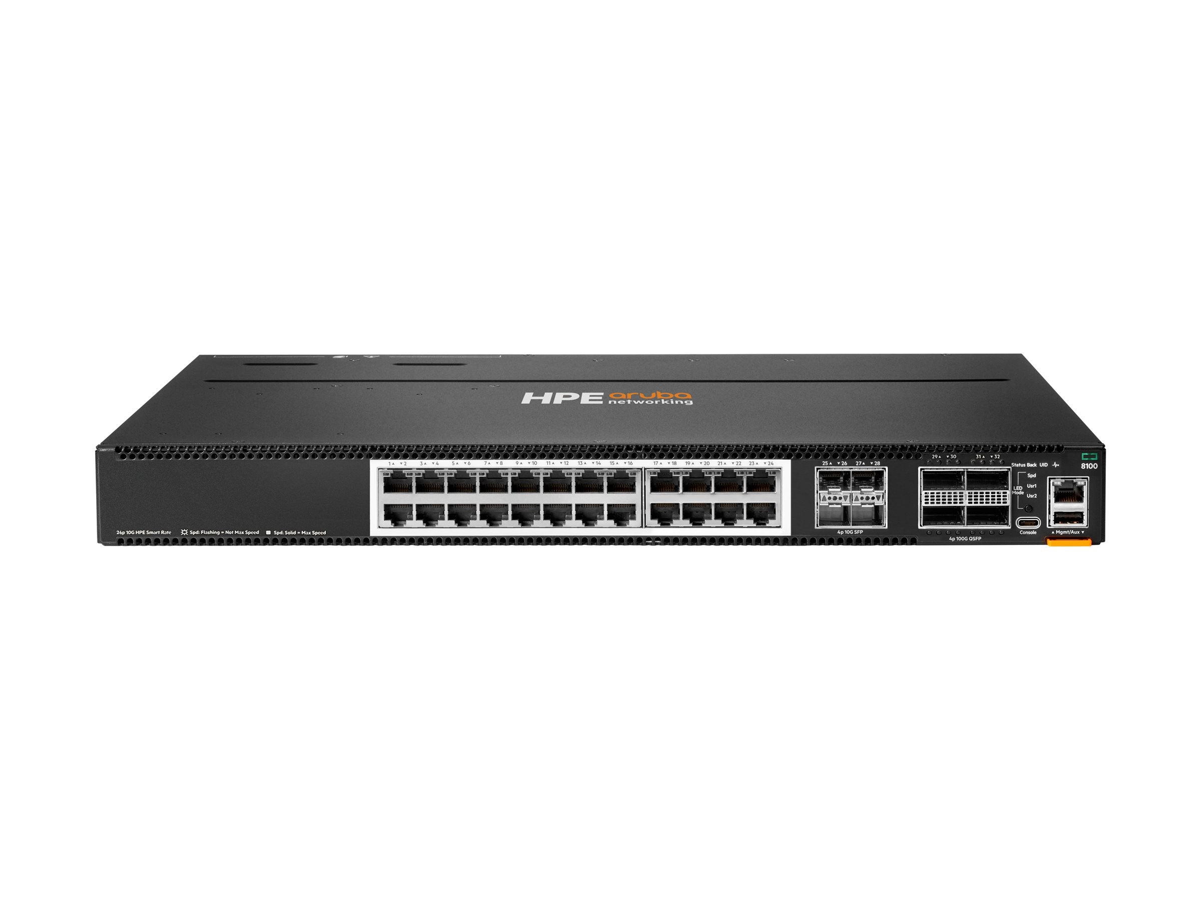 HPE Aruba Networking CX8100 24x10G Base-T 4x10G SFP+ 4x40/100G QSFP28 FB 3Fan 2ACPSU SW Bundle EU en