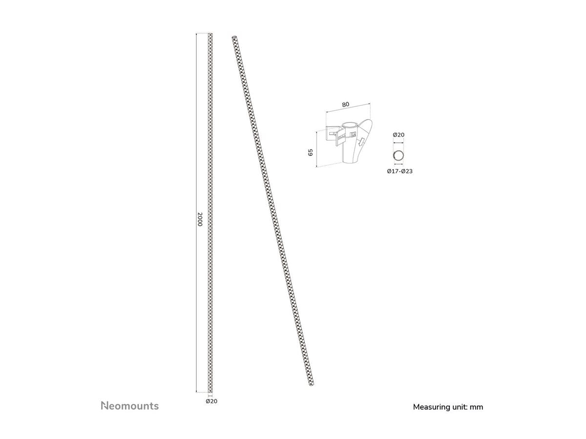 NEOMOUNTS Spiral Cable Wrap 20mm multiple cables white