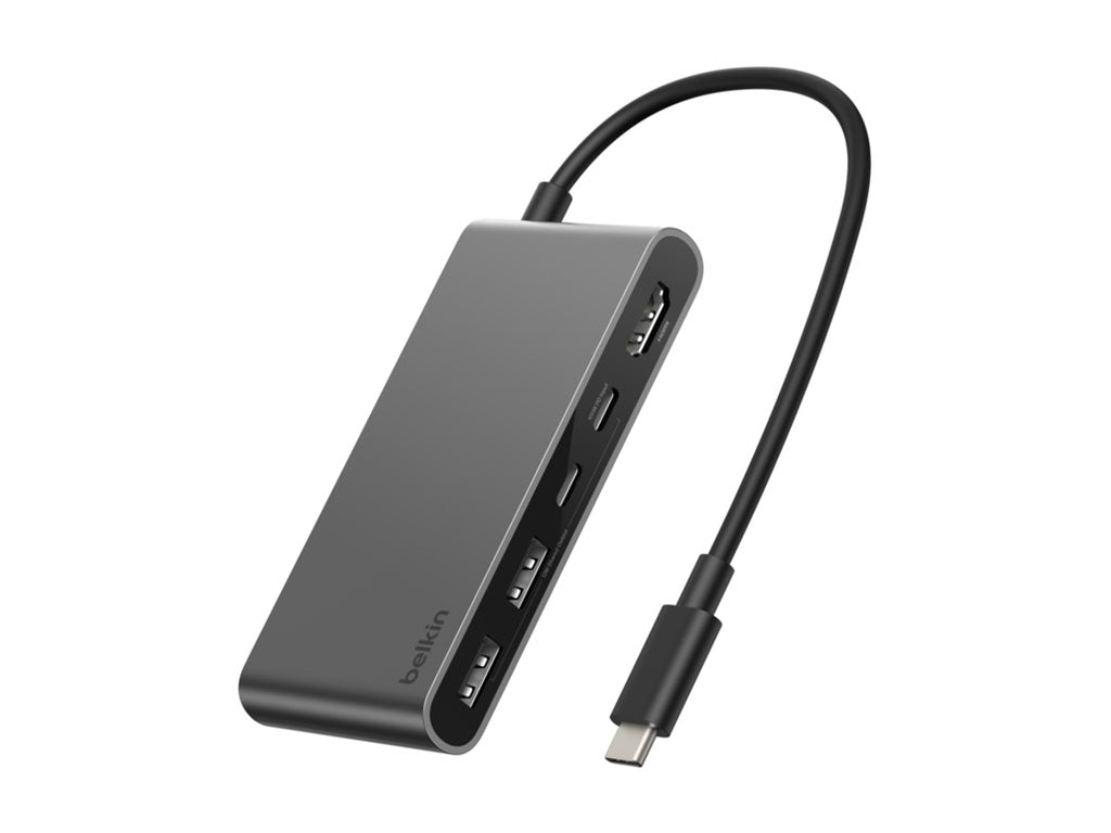 BELKIN Connect 5-in-1 USB-C Hub with Dual USB-C Ports - Silver