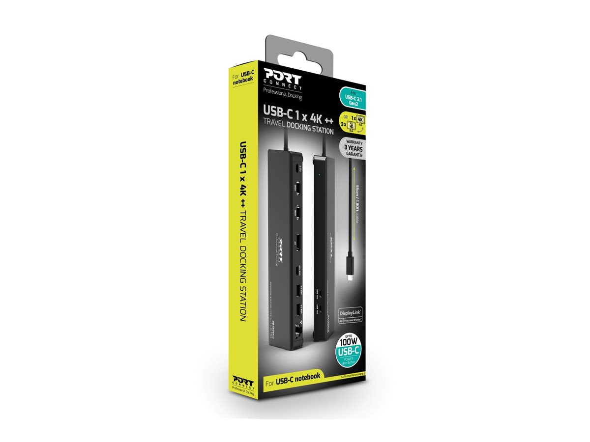 PORT DESIGNS Docking Station Type C 1x 4K PRO V2