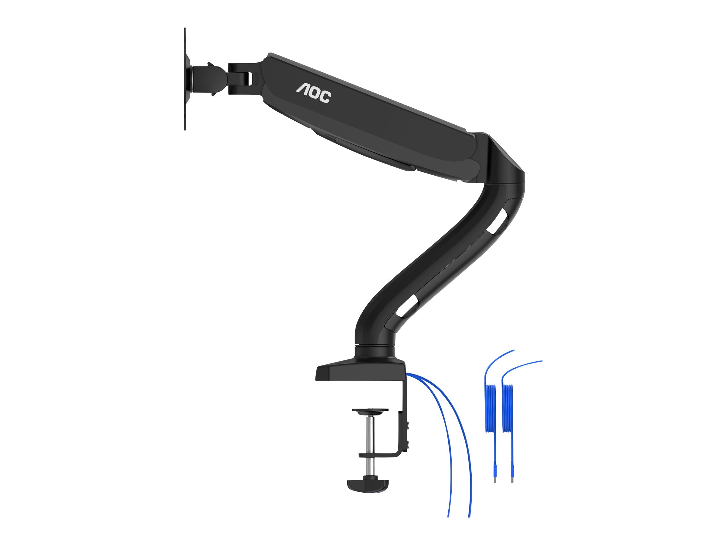 AOC AS110DX Single Monitor Arm with USB Hub