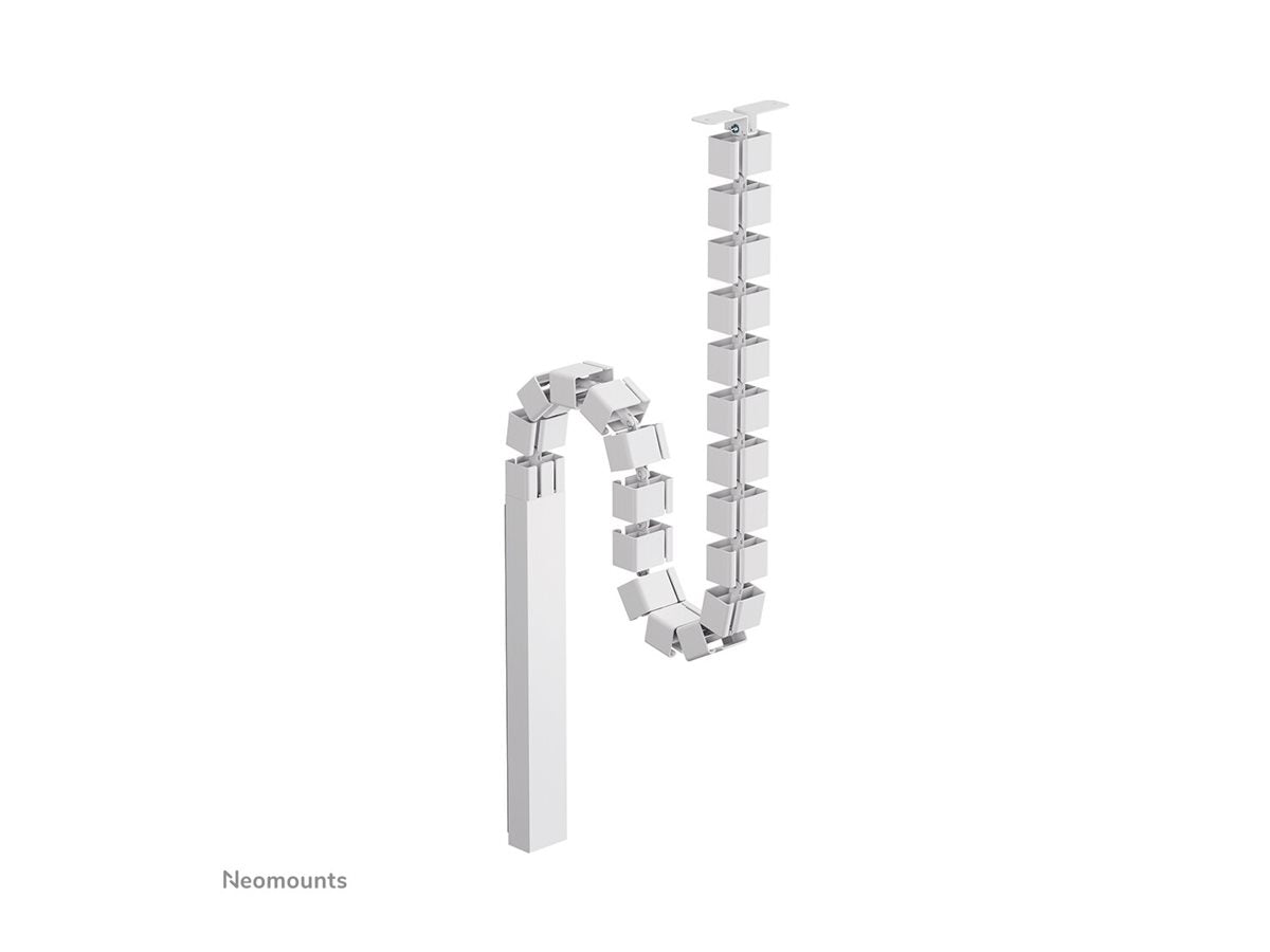 NEOMOUNTS Magnetic Cable Cover for sit/stand desk frames screw mounted magnetic channel white