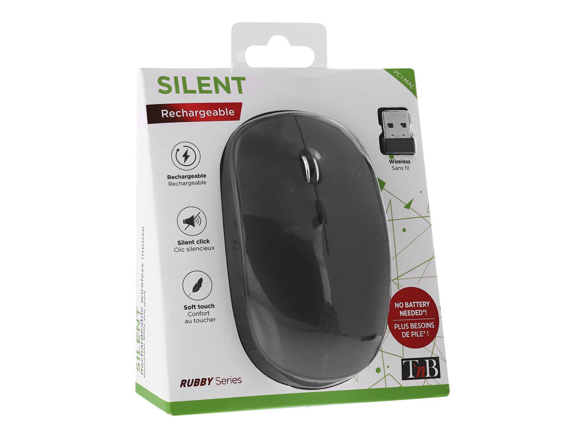 TNB RUBBY Series Wireless Rechargeable Mouse Compact And Modern Design Comfortable Grip Automatic Sleep System On/Off Button