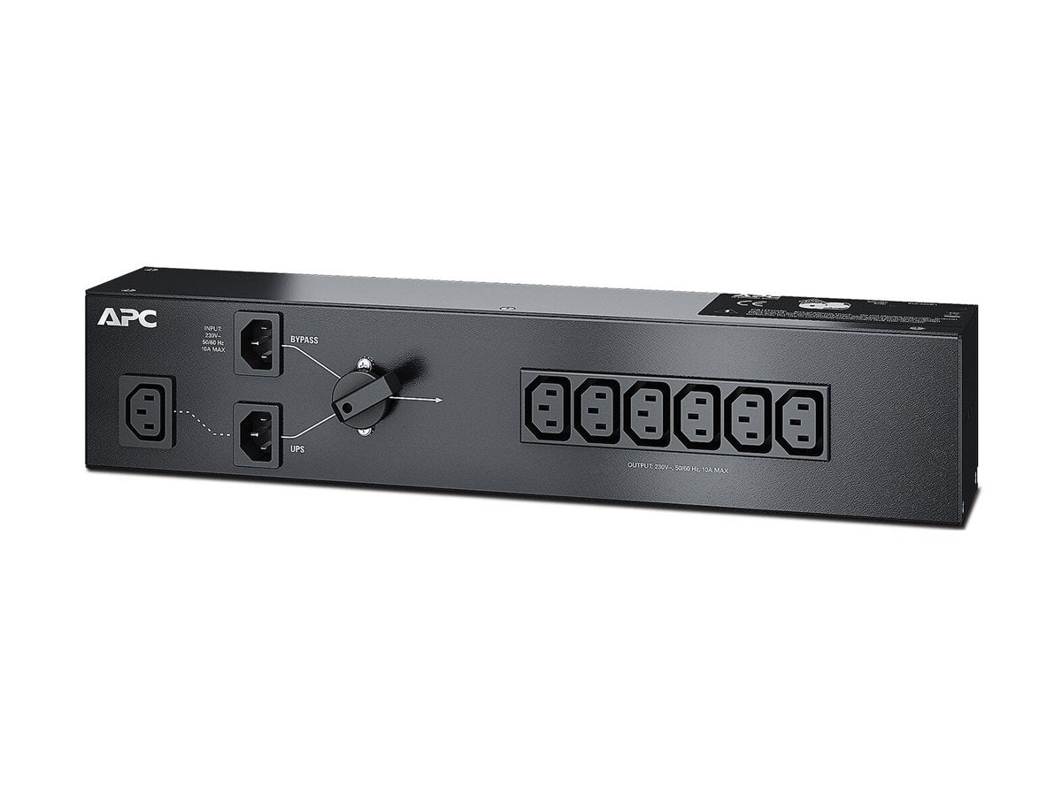 APC Service Bypass Panel Rack AC 230V 1500VA input IEC 60320 C14 output connectors 7 2U Black