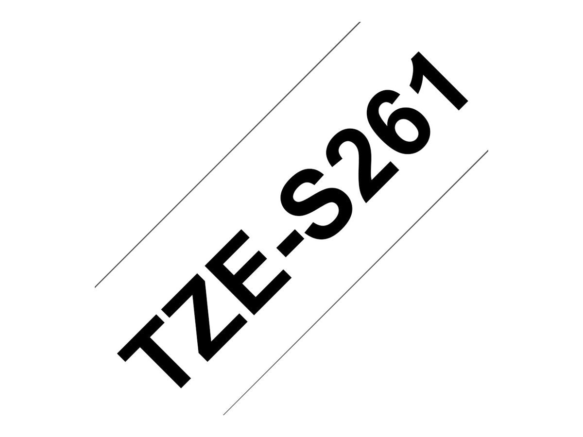 BROTHER P-Touch TZE-S261 black on white 36mm extra gluey