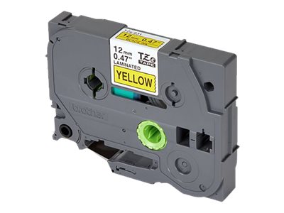 BROTHER P-TOUCH TZE-631 noir sur jaune  12mm