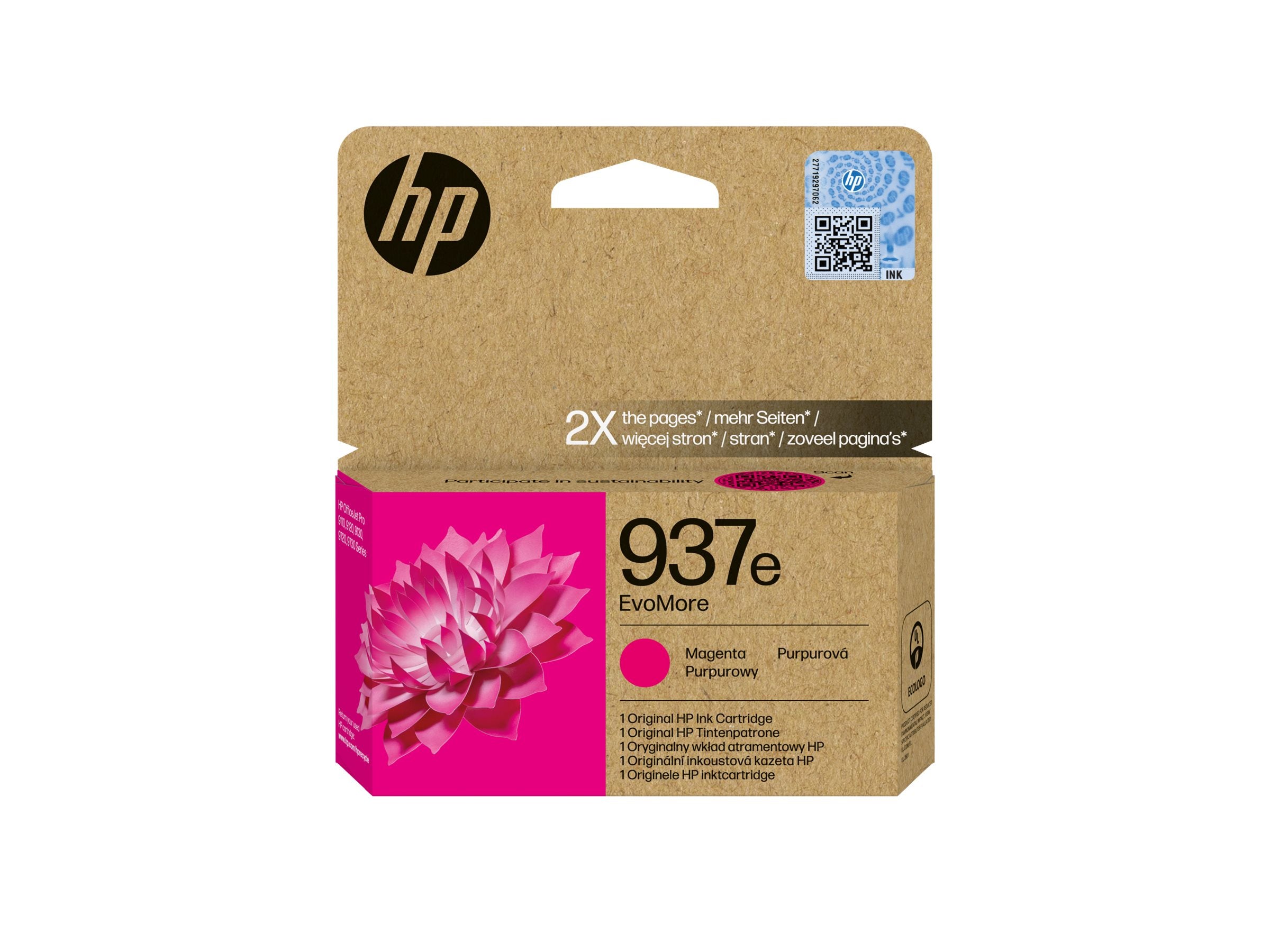 HP 937e EvoMore Magenta Original Ink Cartridge