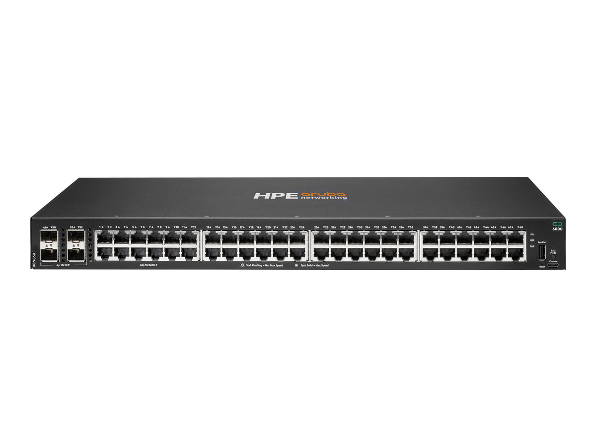 HPE Aruba Networking CX 6000 48p 10M/100M/1G 4p SFP 1G Switch EU en