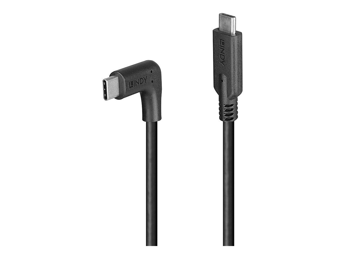 LINDY 0.5m USB 3.2 Type C Cable 90 Right Angle