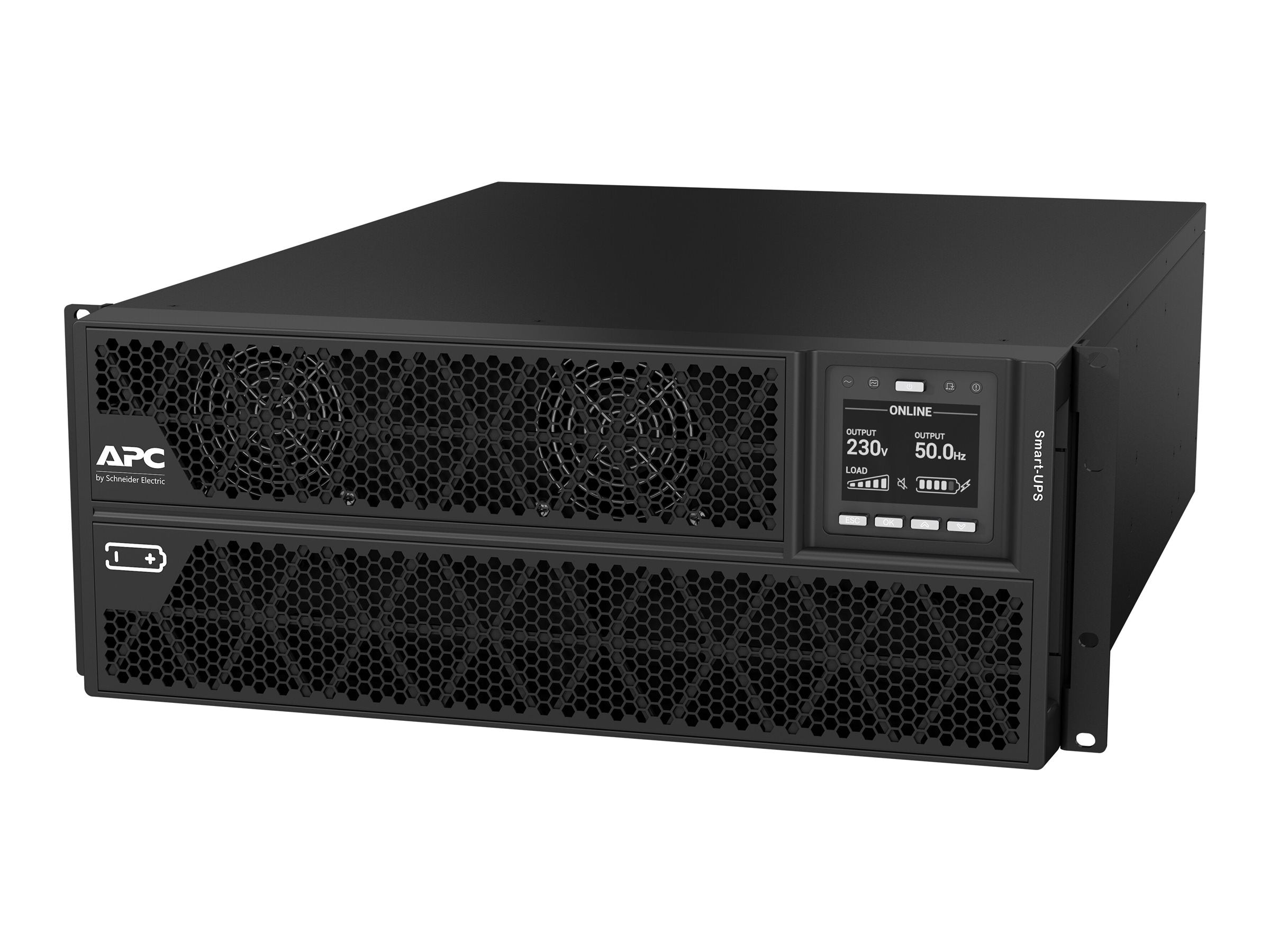 APC Smart-UPS On-Line-G 5kVA 5kW Tower 230V 2x IEC C13+1x IEC C19+Hard wire 3-wire H+N+E outlets Network Card wo rail kit