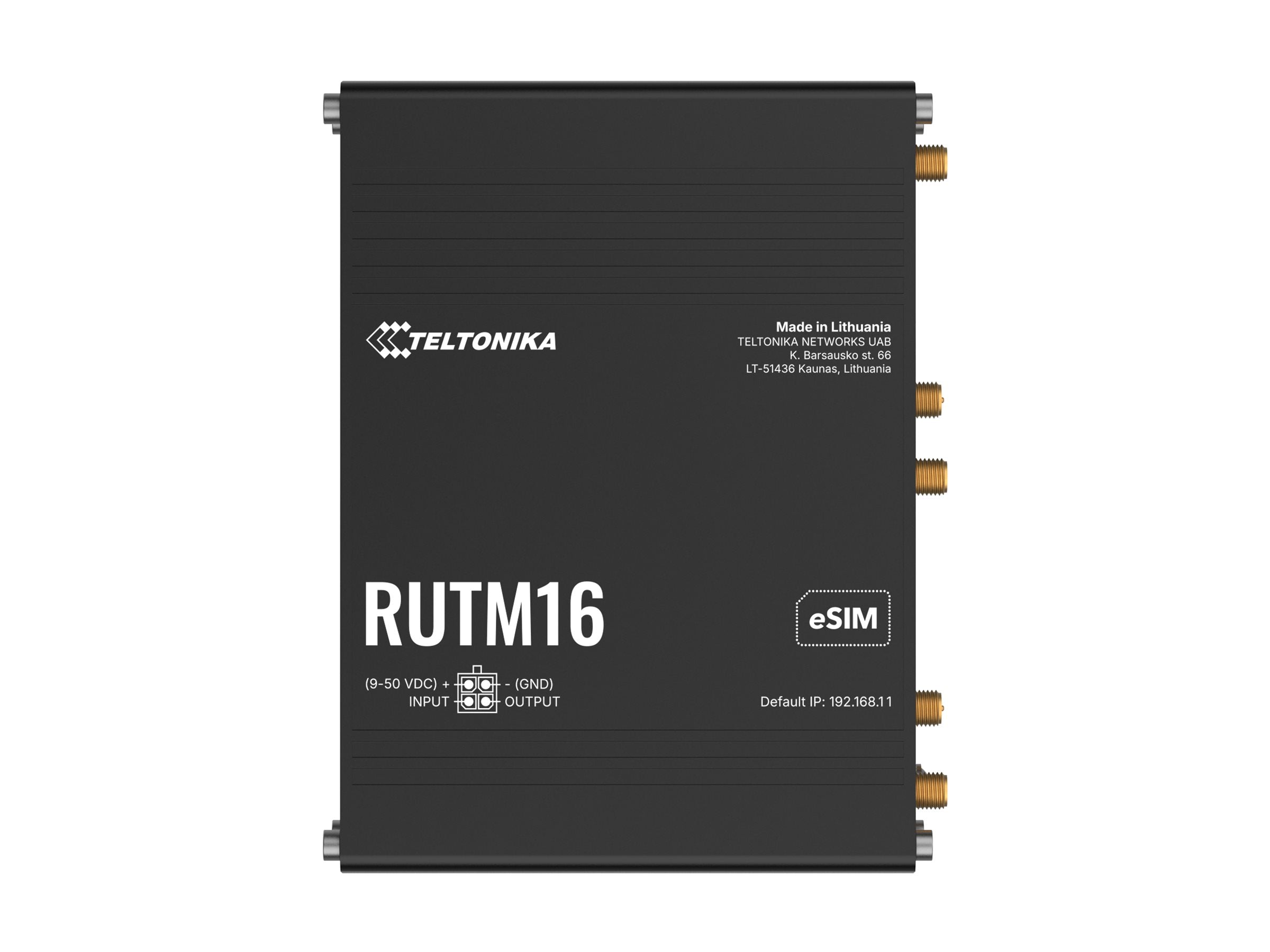 TELTONIKA NETWORKS RUTM16 4G/LTE DUAL-BAND eSIM WiFi Router with GLOBAL Telit Modem