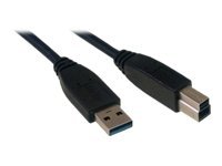 MCL Cordon USB 3.0 type A / B mâle - 3m Noir