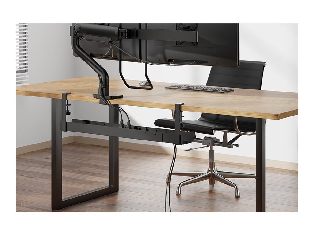 NEOMOUNTS Cable Management Tray max 5kg. clamp-on design universal black