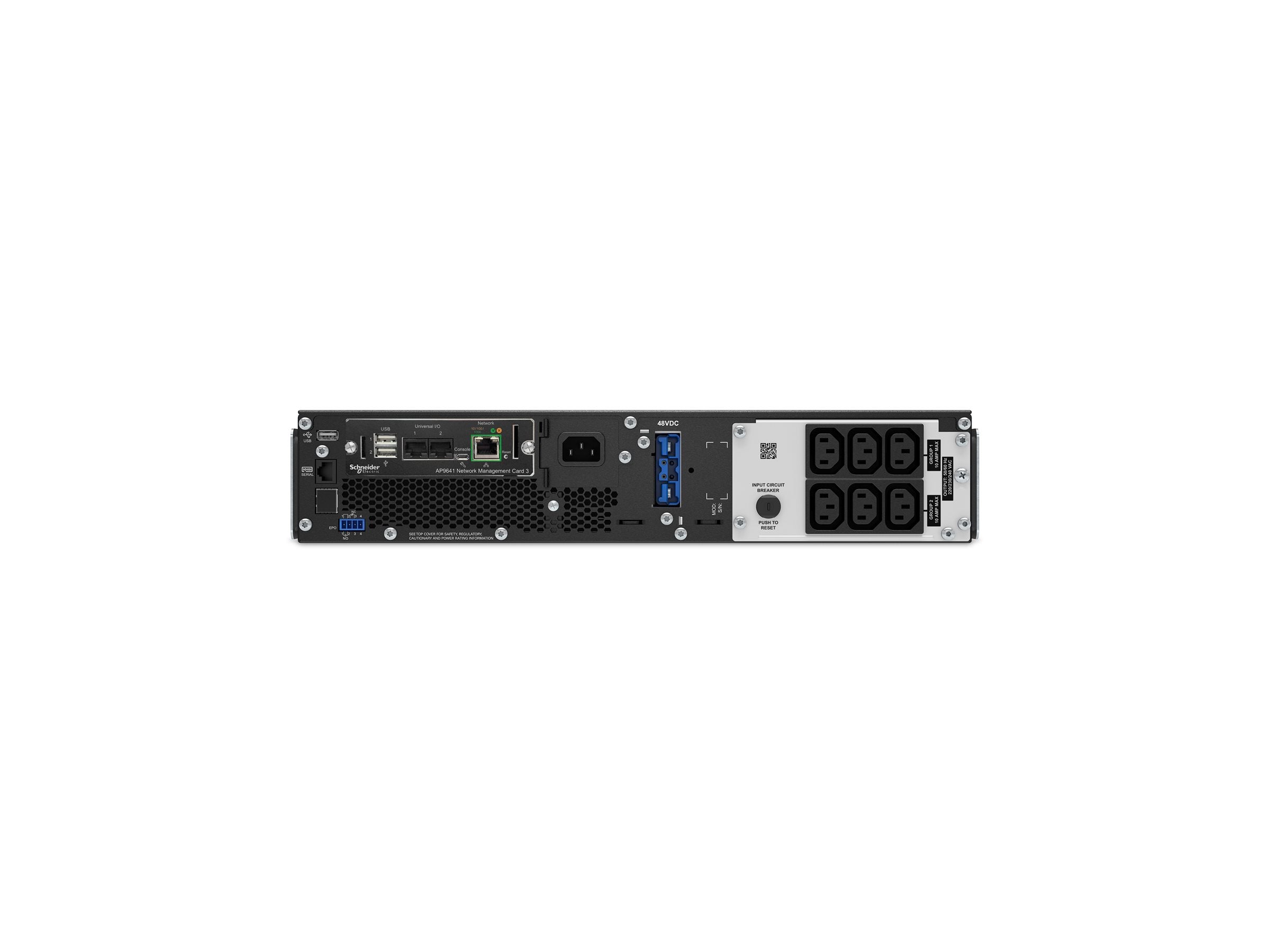 APC Smart-UPS SRT 1000VA RM UPS rack-mountable AC 230V 1000Watt 1000VA RS-232 USB output connectors 6 PFC 2U Black