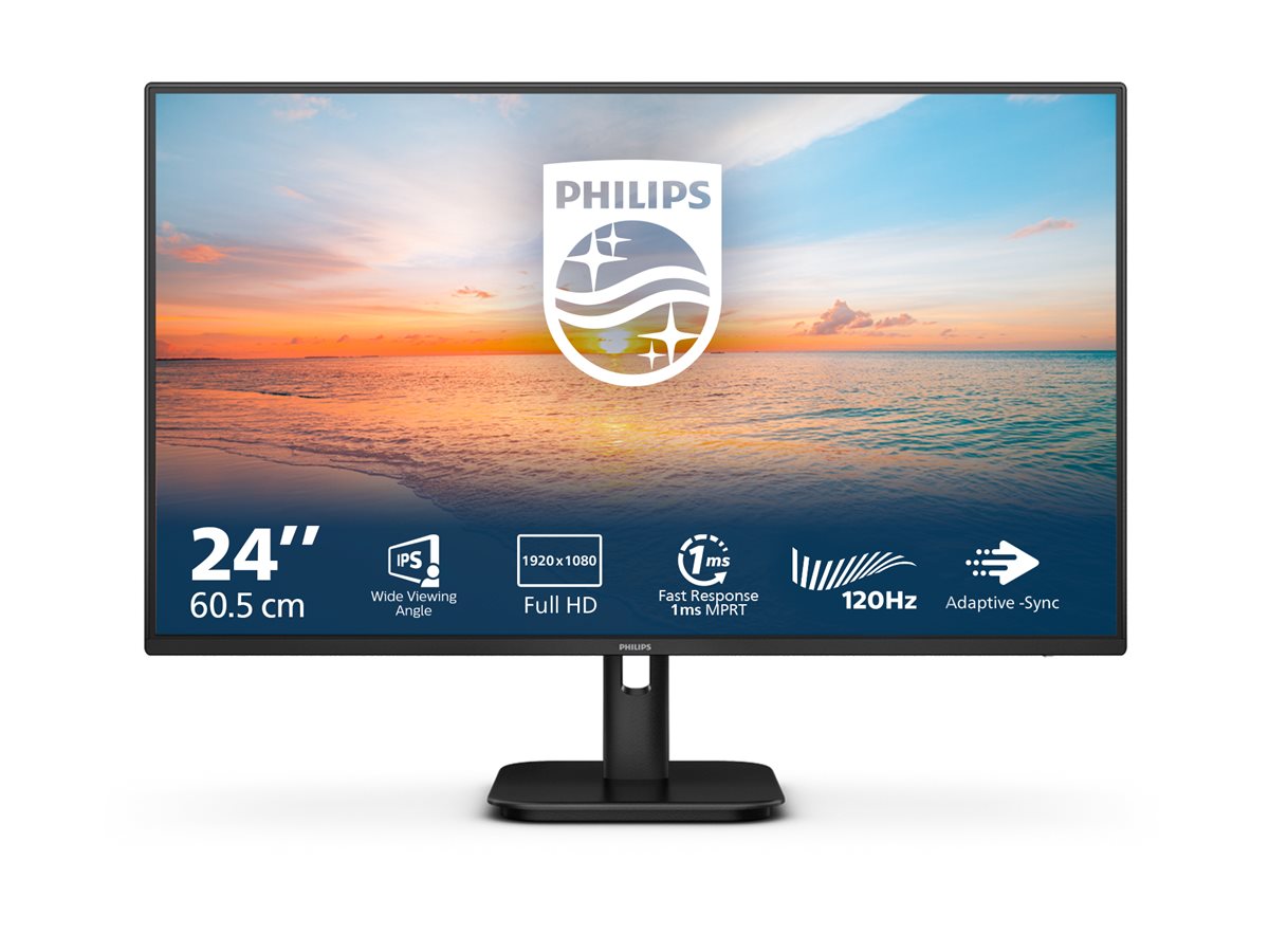 PHILIPS 24E1N1100A/00 - écran LED - 24"-1920 x 1080 Full HD (1080p) @ 100 Hz - IPS - 250 cd/m² - 1300:1 - 1 ms - HDMI, VGA - HP