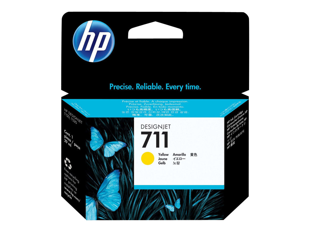 HP 711 original Ink cartridge CZ132A yellow standard capacity 29ml 1-pack