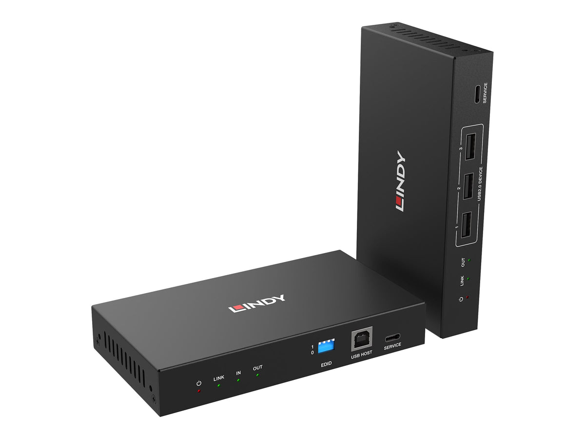 LINDY 5km Fibre Optic HDMI 4K60 KVM USB 2.0 RS-232 & IR Extender