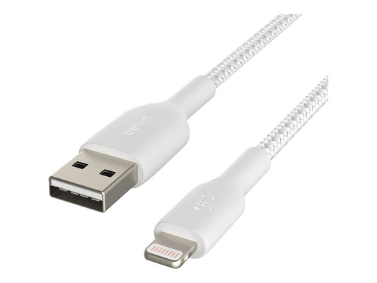 BELKIN BOOST CHARGE USB-A to Lightning Cable Braided 0.15M White