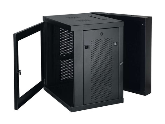 EATON Wall-Mounted SmartRack 12U Enclosure L. 600mm D.550mm Rear Hinges Glass Door