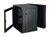 EATON Wall-Mounted SmartRack 12U Enclosure L. 600mm D.550mm Rear Hinges Glass Door
