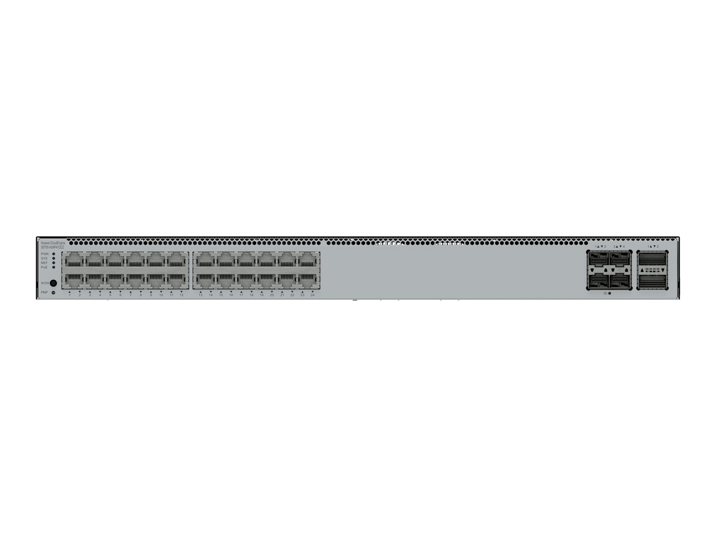 HUAWEI S5755-H24P4Y2CZ 24x10/100/1000BASE-T ports 4x25GE SFP28 ports 2x100GE QSFP28 ports expansion card slot PoE+