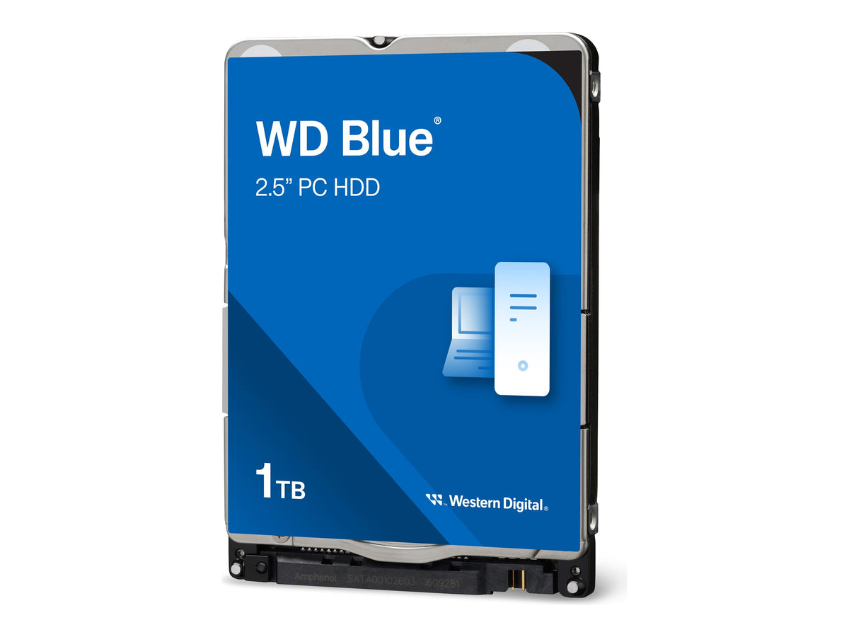 WD Blue Mobile 1TB HDD 5400rpm SATA serial ATA 6Gb/s 128MB cache 2,5inch 7mm Heigth RoHS compliant intern Bulk