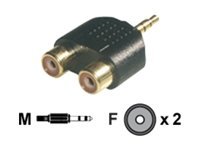 MCL Adaptateur JACK 3.5 mâle / 2 x RCA femelle haute qualité