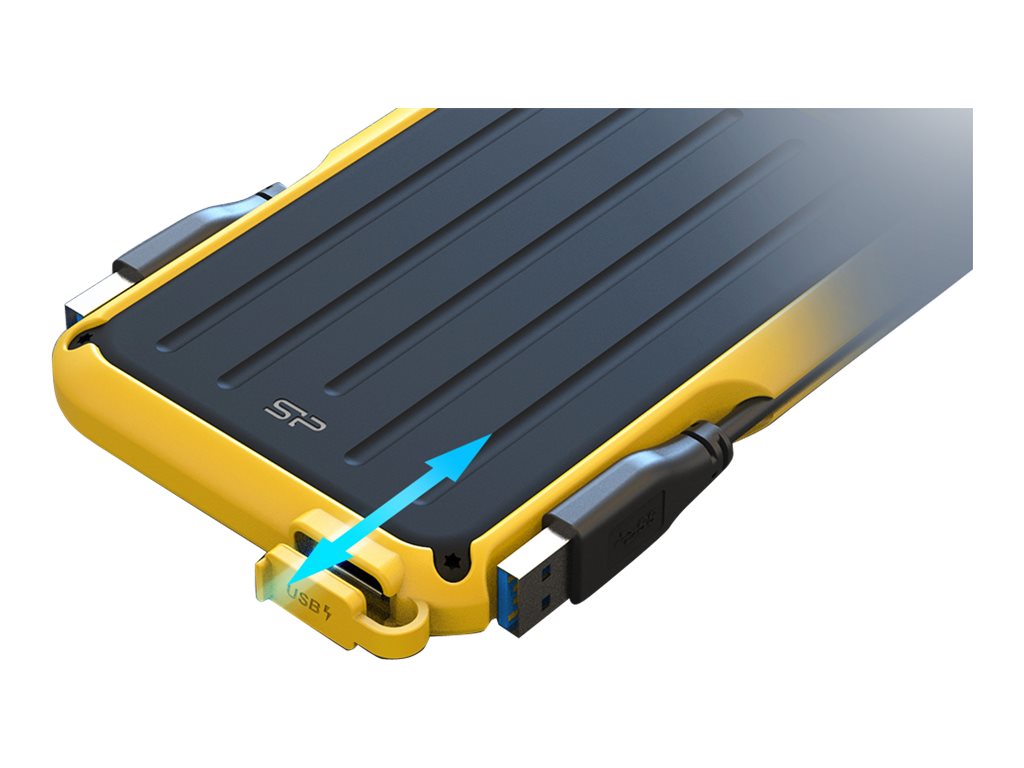 SILICON POWER External HDD Armor A66 2.5p 2To USB 3.2 IPX4 Yellow