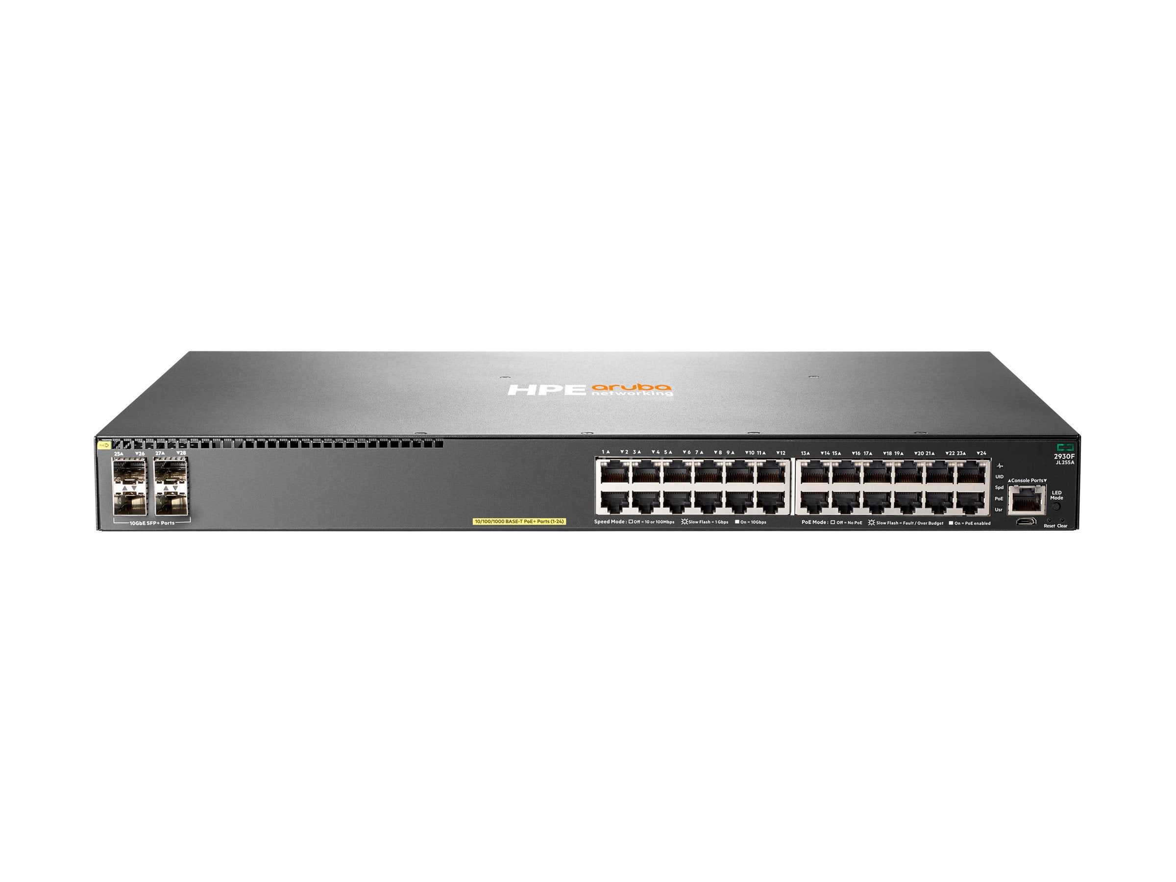 HPE Aruba 2930F 24G PoE+ 4SFP+ Switch Europe English
