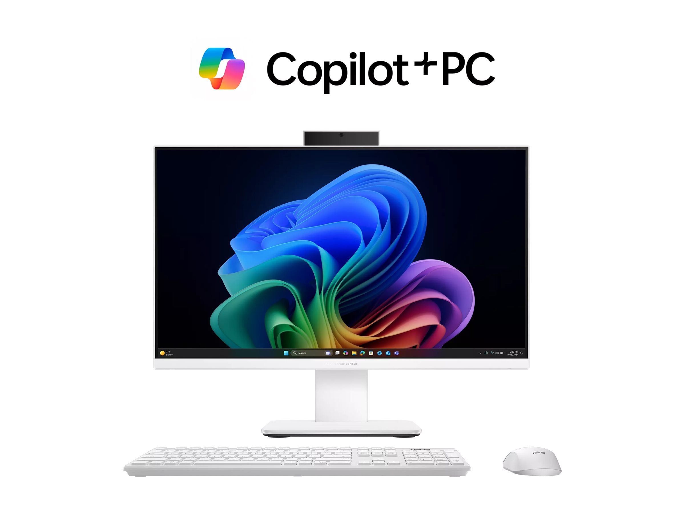 ASUS ExpertCenter PM640KA-WPC026X AMD Ryzen AI 7 350 23.8p FHD DDR5 32Go 1To PCIE G4 SSD AMD Radeon 860M W11P White 2Y PUR
