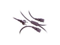 MCL - Cordon secteur 2 Pôles + Terre / 2 x IEC C13 - 2m