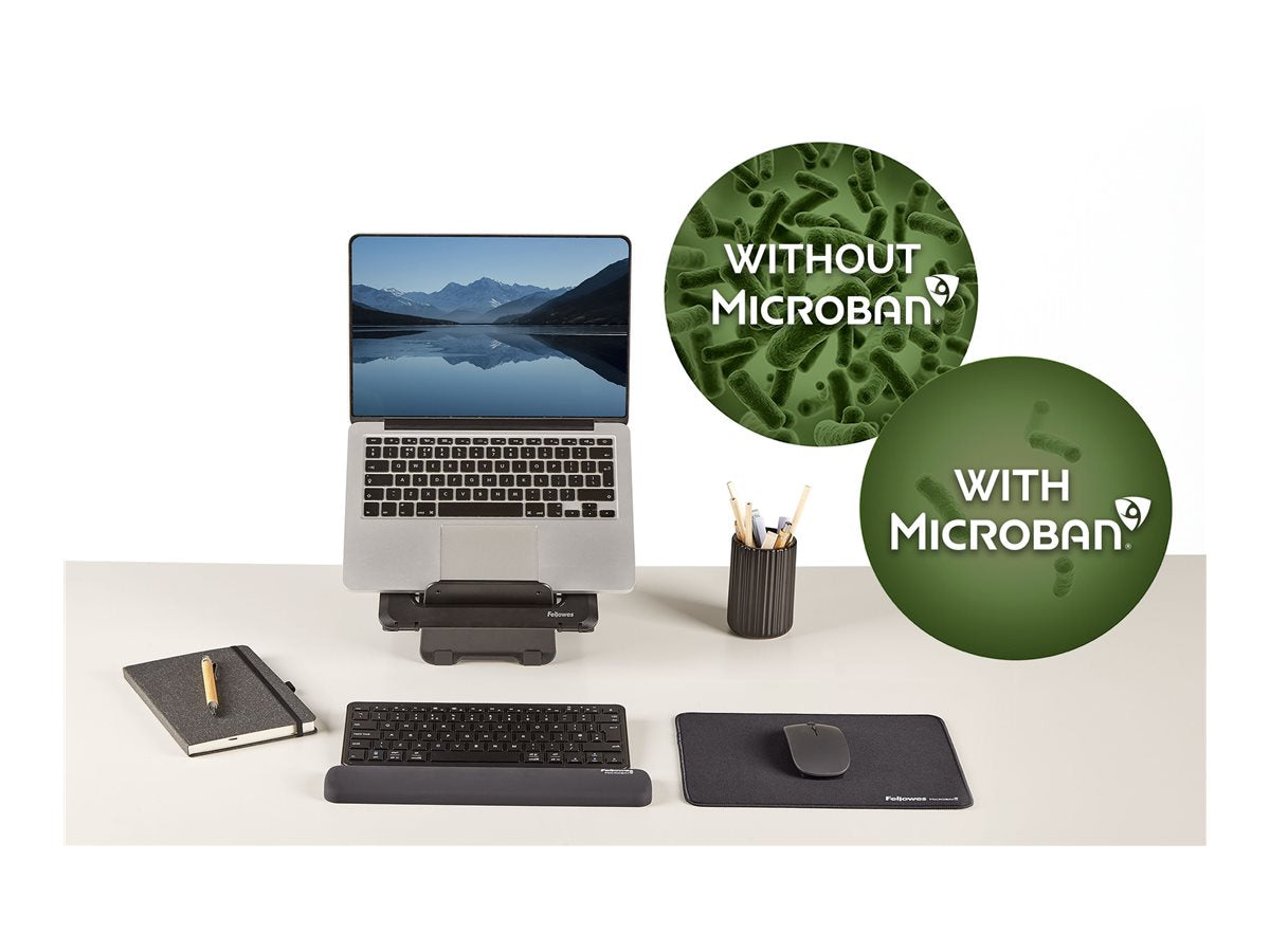 FELLOWES Repose-poignets clavier compact Breyta Noir