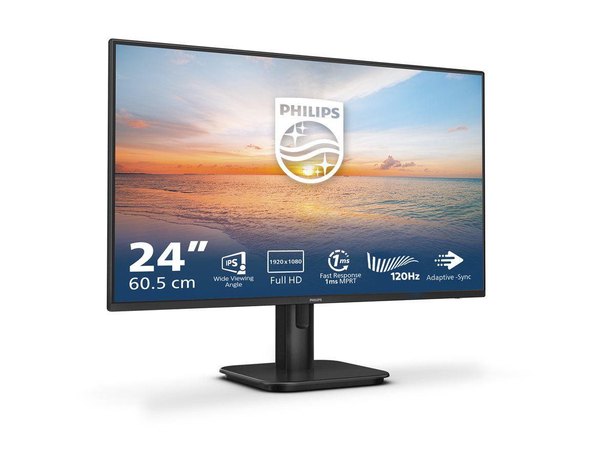 PHILIPS 24E1N1100A/00 - écran LED - 24"-1920 x 1080 Full HD (1080p) @ 100 Hz - IPS - 250 cd/m² - 1300:1 - 1 ms - HDMI, VGA - HP
