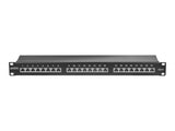 LINDY Cat.6 Patchpanel 24p STP 1U black