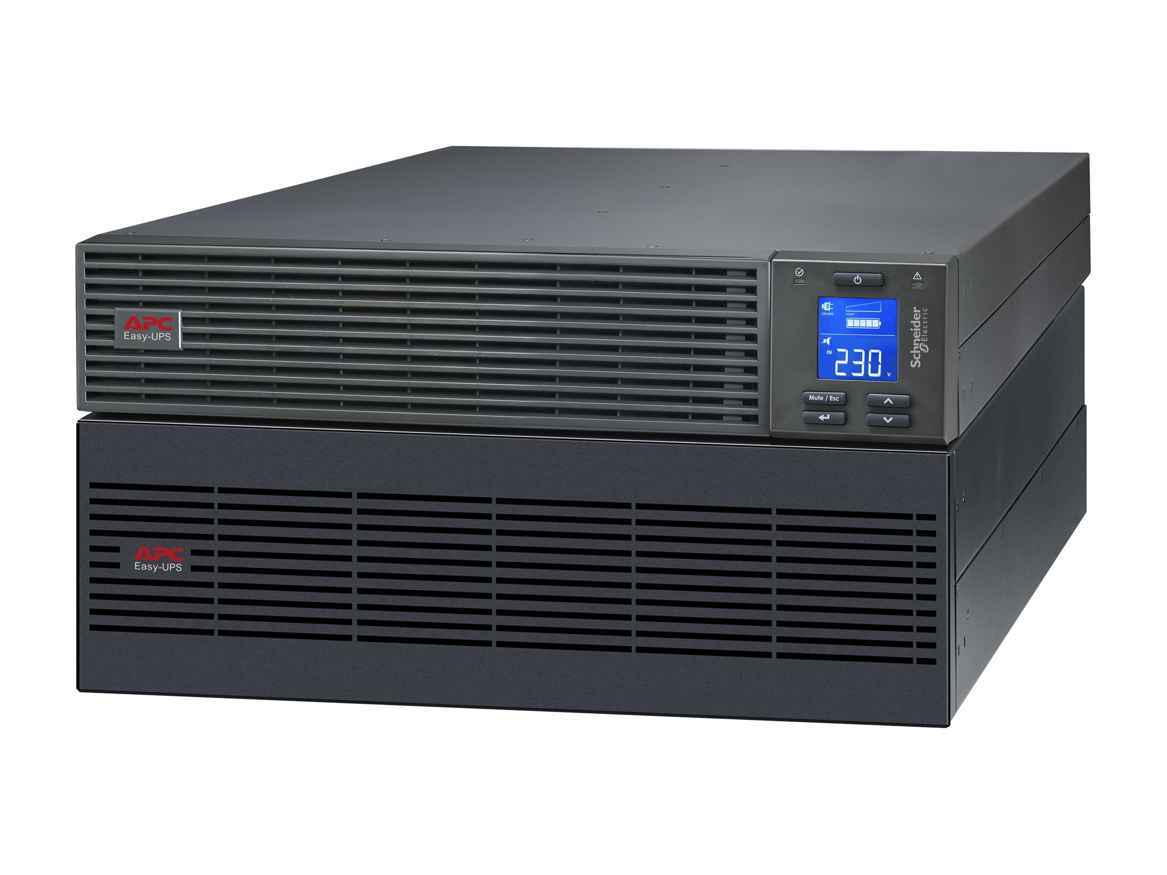 APC Easy UPS On-Line SRV UPS Rack AC 230V 5000Watt 5000VA 9Ah USB RS-232 output connectors 1 5U RAL 7010 with Rail Kit